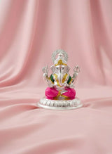 Decorative figure of a神 on a pink fabric background