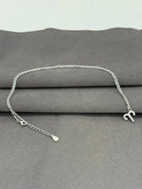 Pure 925 Silver necklace on a gray surface
