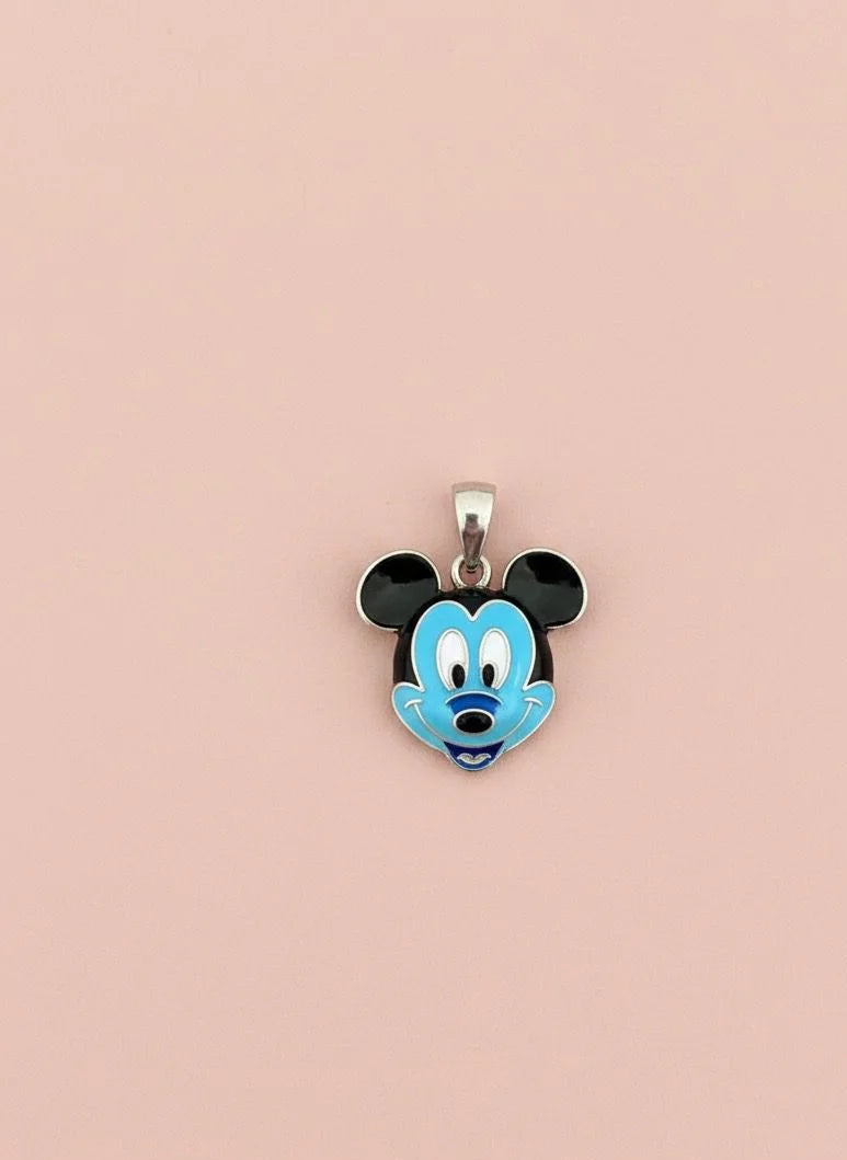 Pendant with a cartoon character design on a beige background