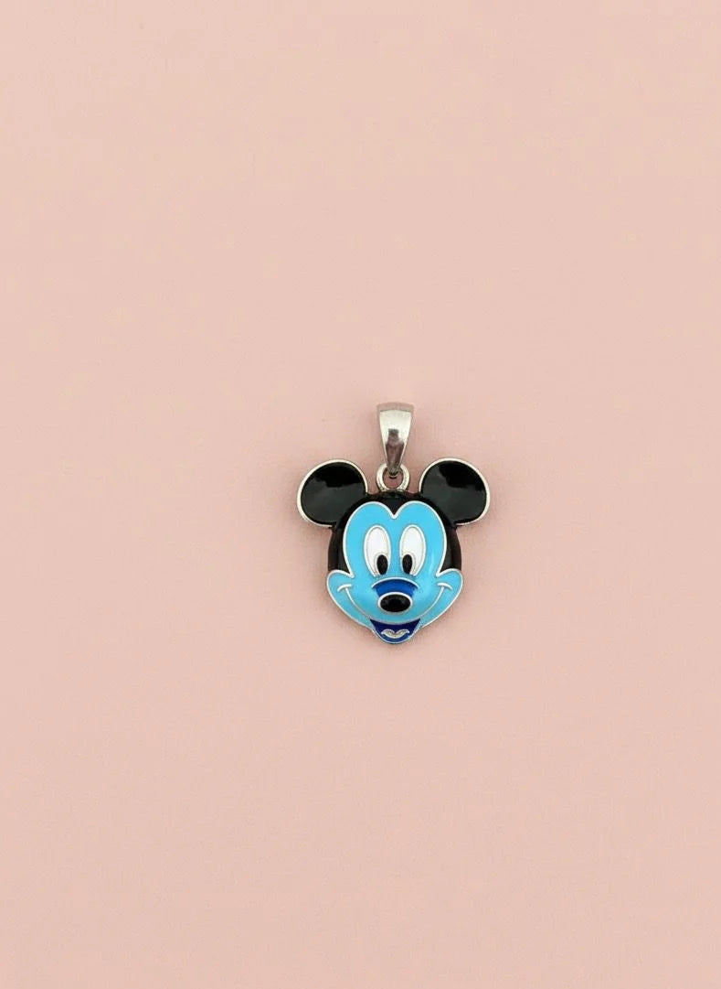 Pendant with cartoon character design on a beige background
