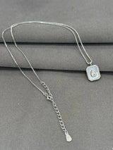 Pure 925 Silver necklace with a pendant on a gray surface