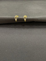 Gold-Plated J-Type Stone Motif Studs