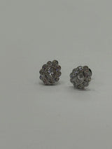 Stone-Studded Motif Earrings