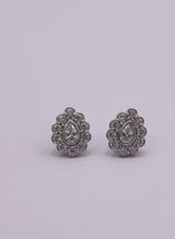 Stone-Studded Motif Earrings