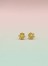 Gold Plated Flower Stud Earrings