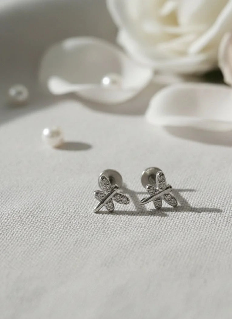 Small Dragonfly Stud Earrings