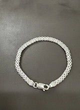 Silver For Men Popcorn Chain Bracelet