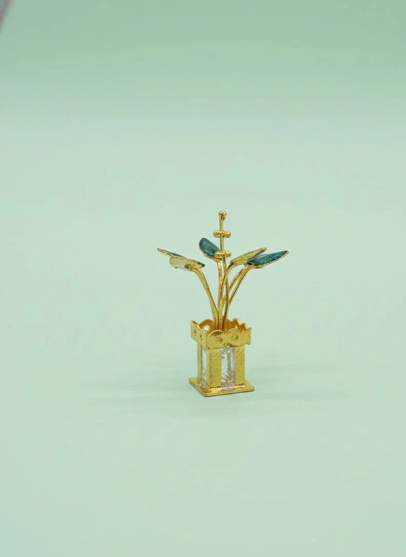 Gold Plated Tulasi Plant Idol